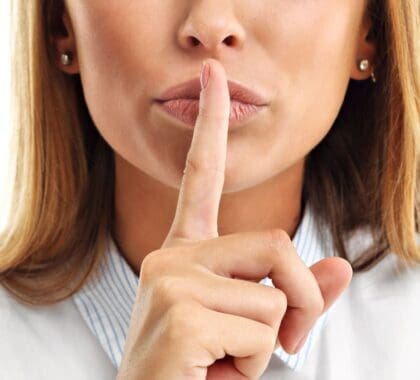 Women shhh to help quiet the noise